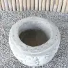  Product image 7 of the product “Balinese style flat round pot, with carving - 50cm Dia., 30 cm Height, Taro sand ”